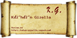 Káhán Gizella névjegykártya